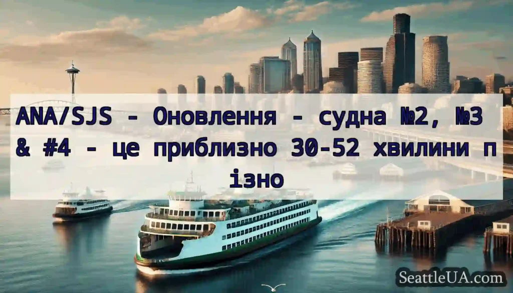 ANA/SJS - Оновлення - судна №2, №3 & #4 - це