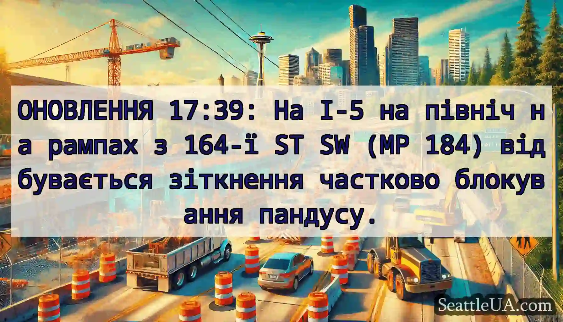 ОНОВЛЕННЯ 17:39: На I-5 на північ на рампах з