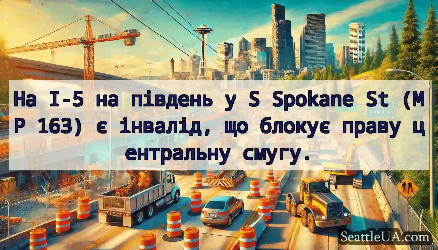 На I-5 на південь у S Spokane St (MP 163) є