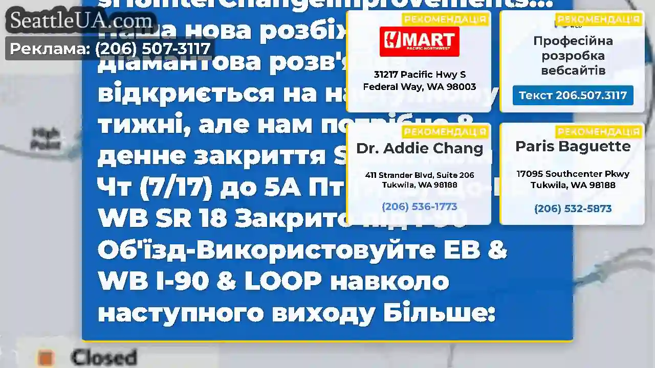 Закриття рампи сьогодні ввечері