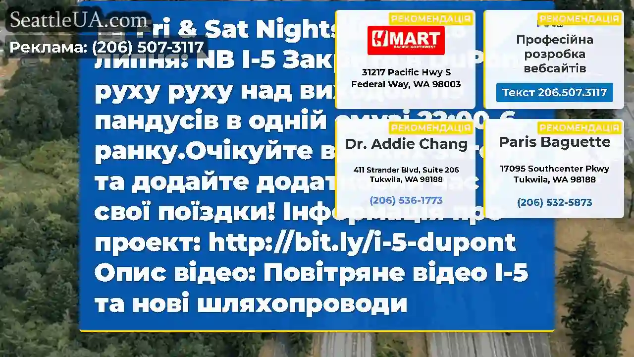 Fri & Sat Nights, 25 та 26 липня: NB I-5 Закрито