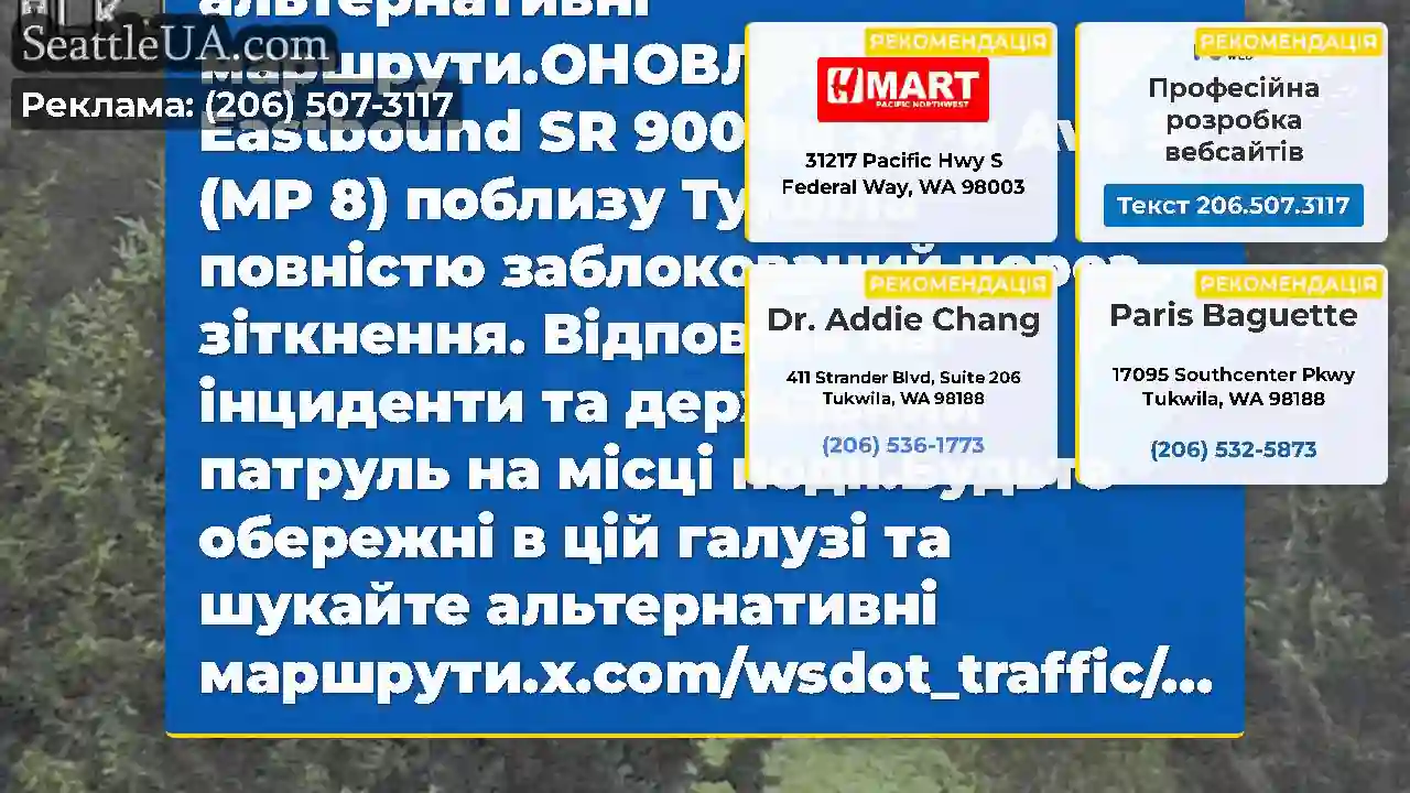 ОНОВЛЕННЯ №2: Ось візуальне зіткнення на SR 900