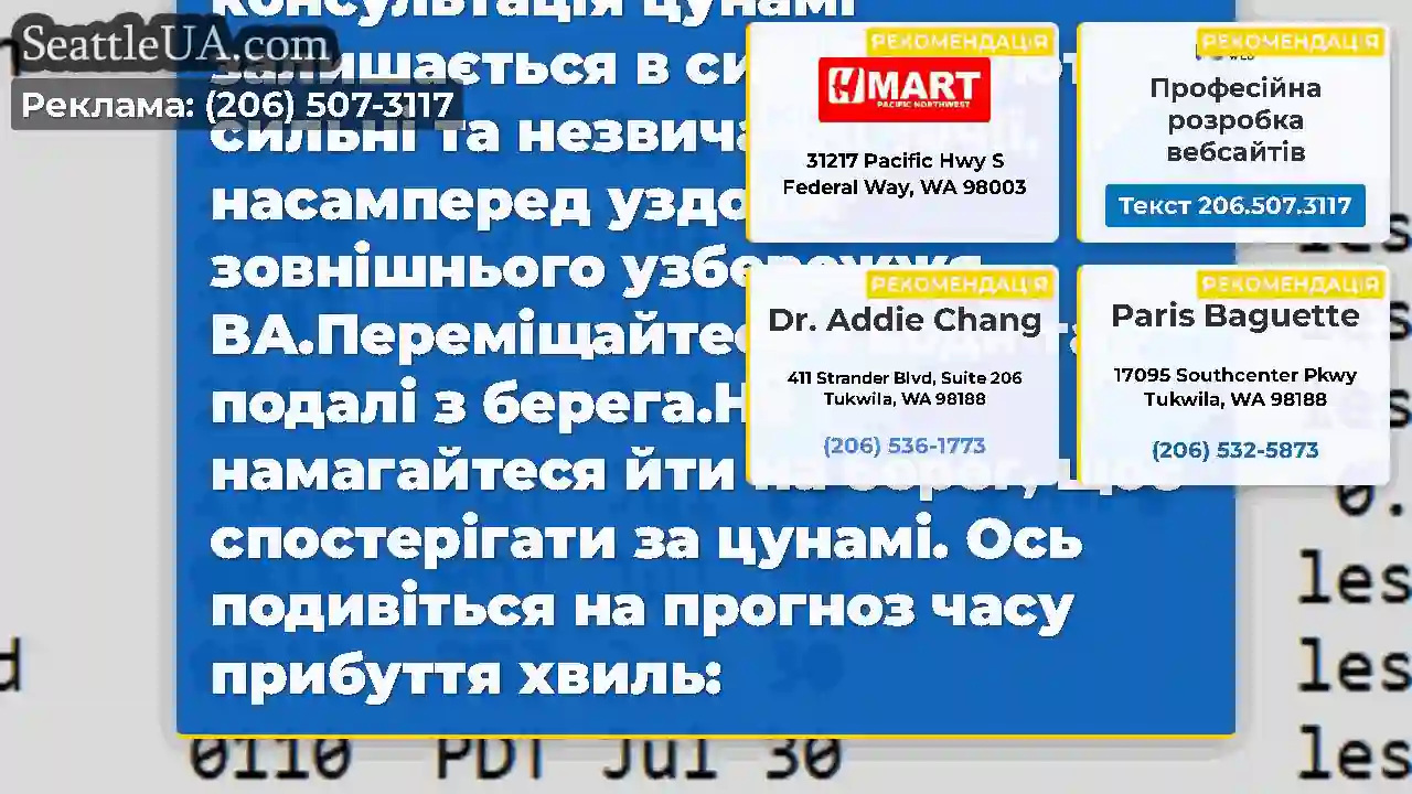 Консультативна консультація цунамі залишається в