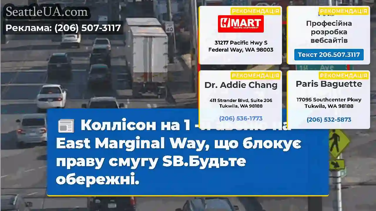 Коллісон на 1 -й авеню на East Marginal Way, що