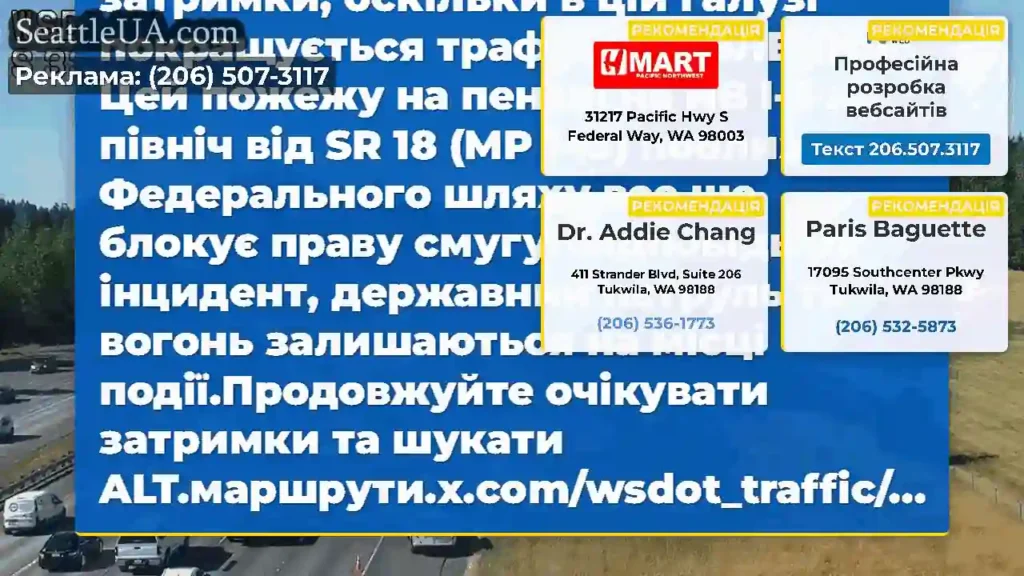Очищено: Цей вогонь на пензлі на NB I-5 після