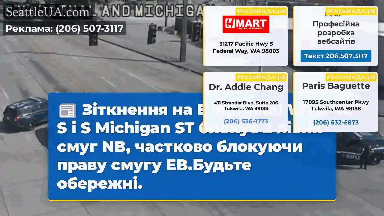 Зіткнення на E Marginal Way S і S Michigan ST