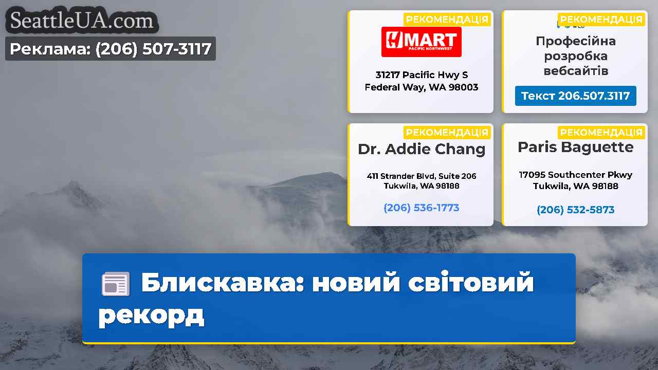 Блискавка: новий світовий рекорд