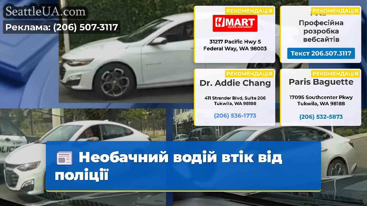 Необачний водій втік від поліції