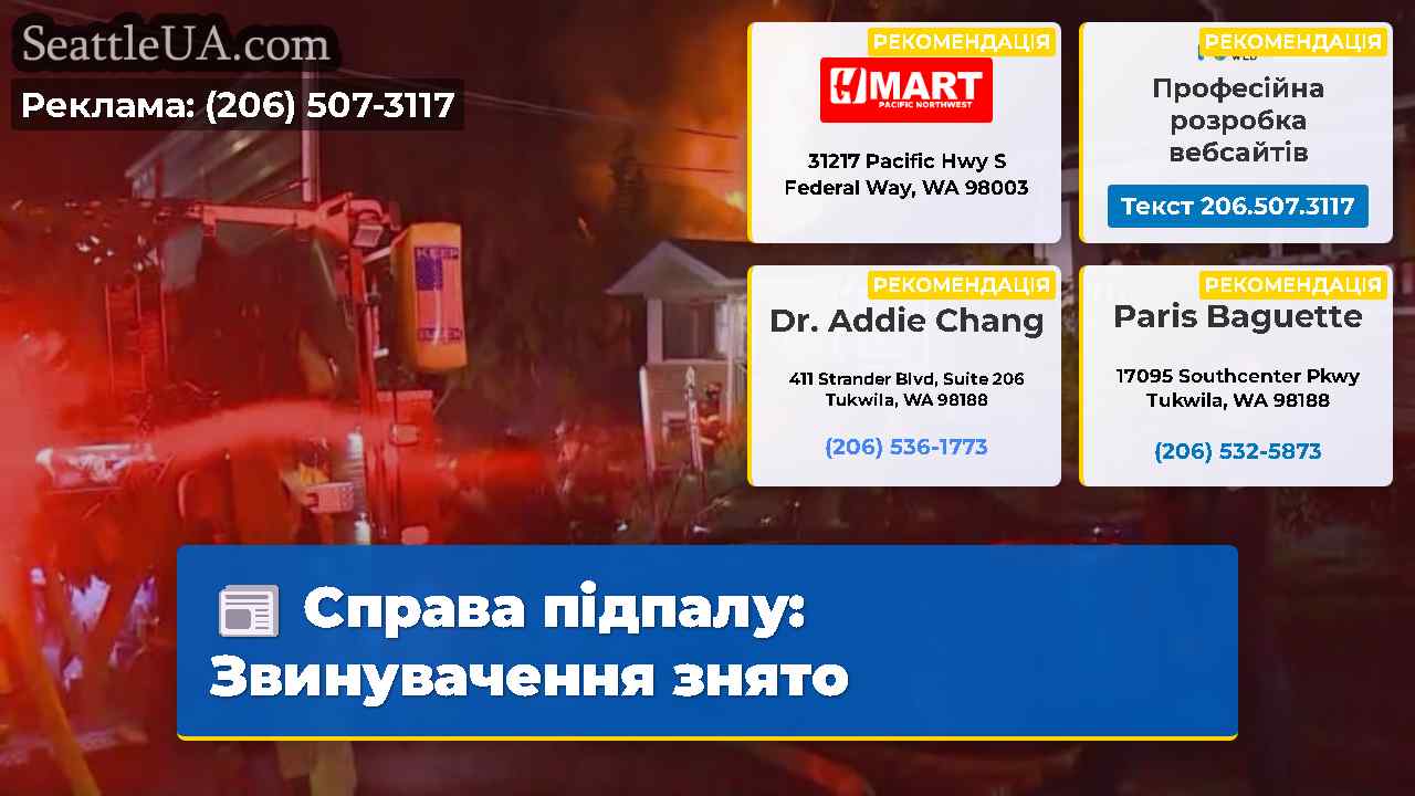Справа підпалу Звинувачення знято