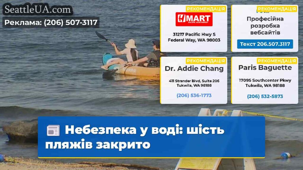 Небезпека у воді: шість пляжів закрито