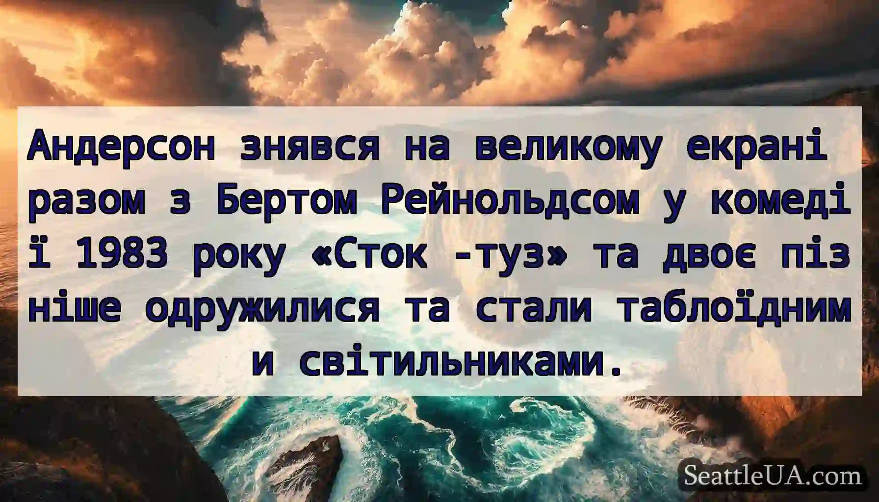 Андерсон знявся на великому екрані разом з Бертом