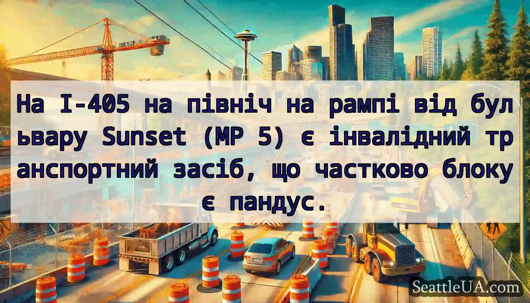 На I-405 на північ на рампі від бульвару Sunset