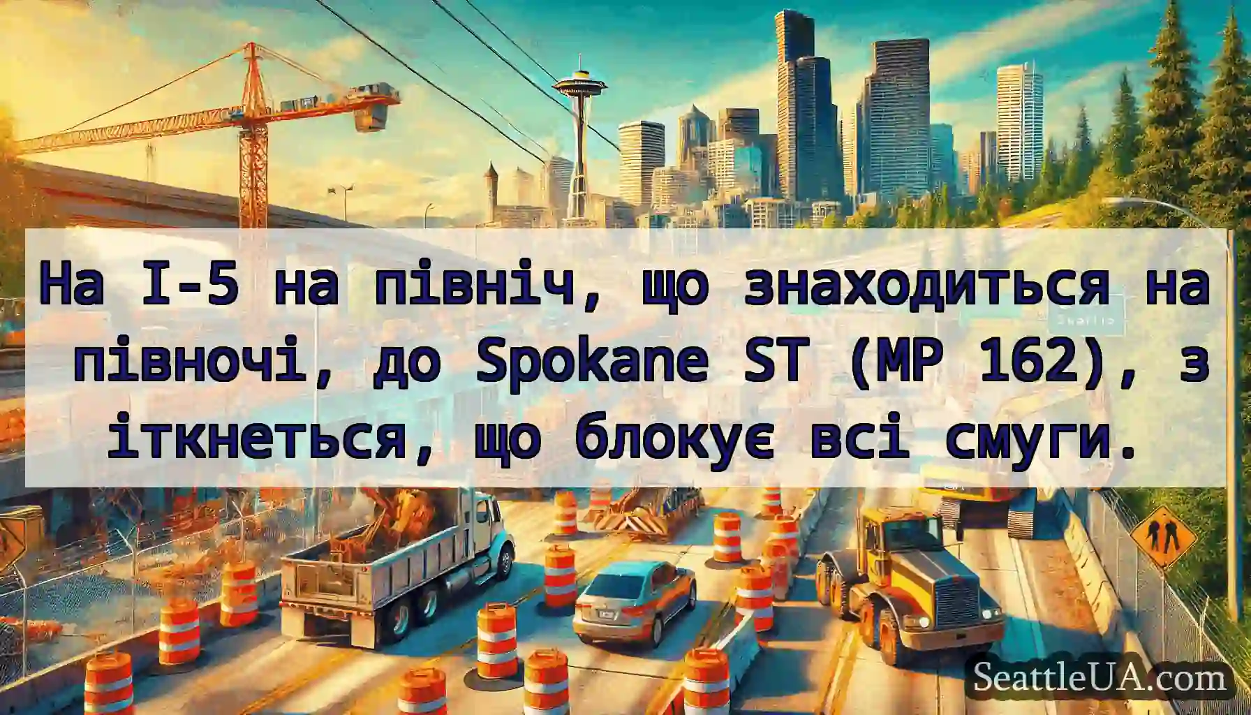 На I-5 на північ, що знаходиться на півночі, до