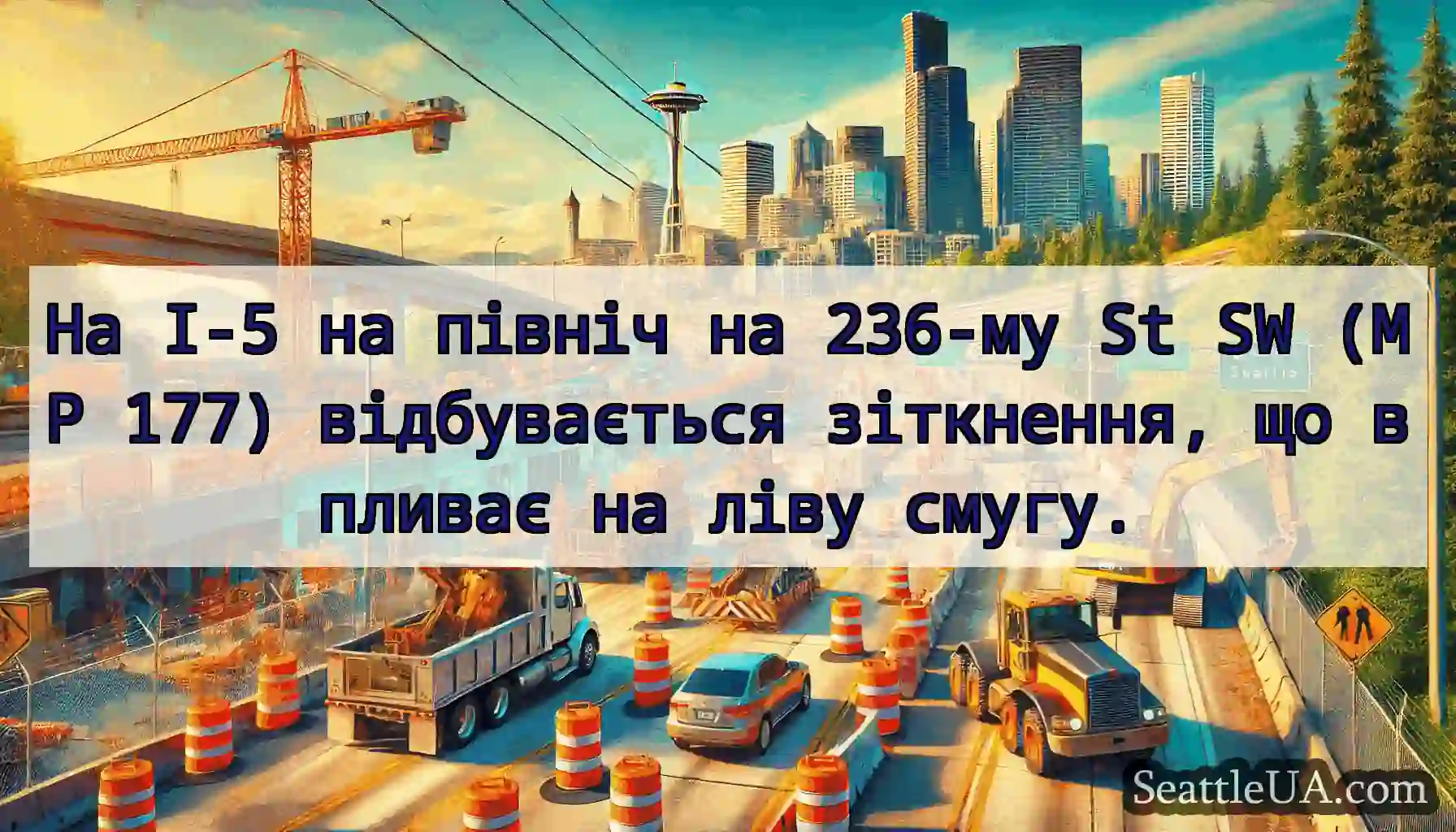 На I-5 на північ на 236-му St SW (MP 177)