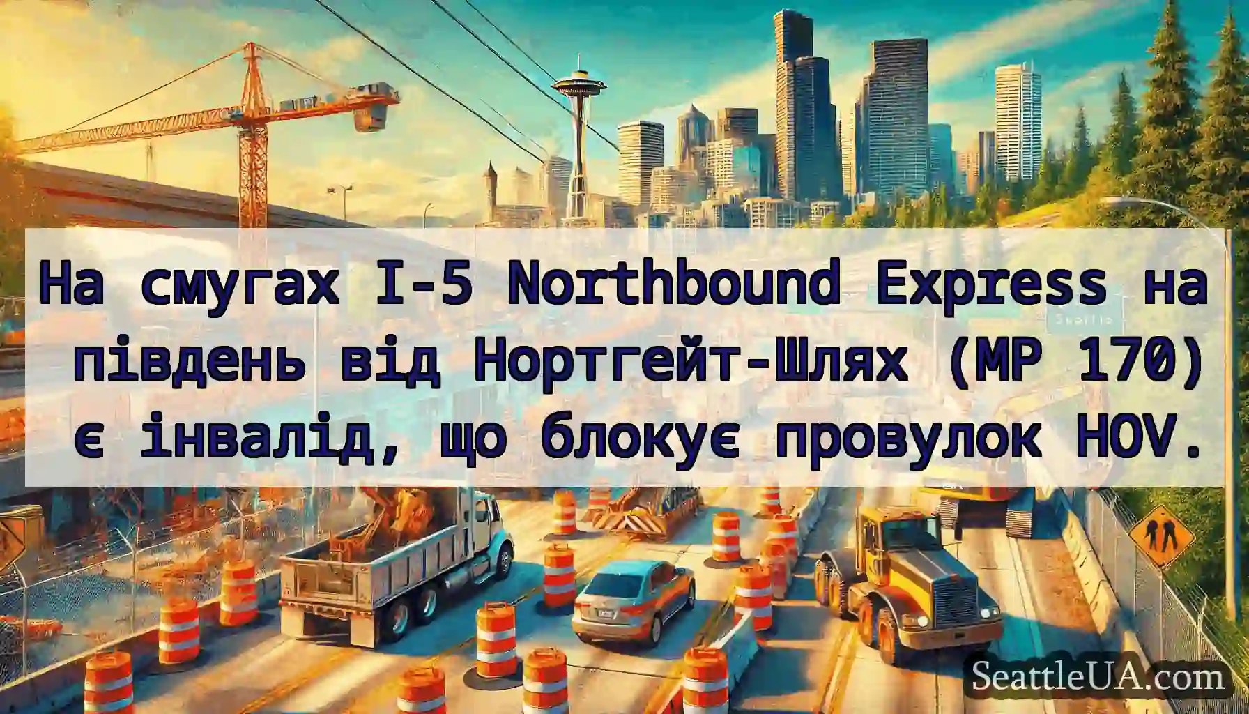 На смугах I-5 Northbound Express на південь від