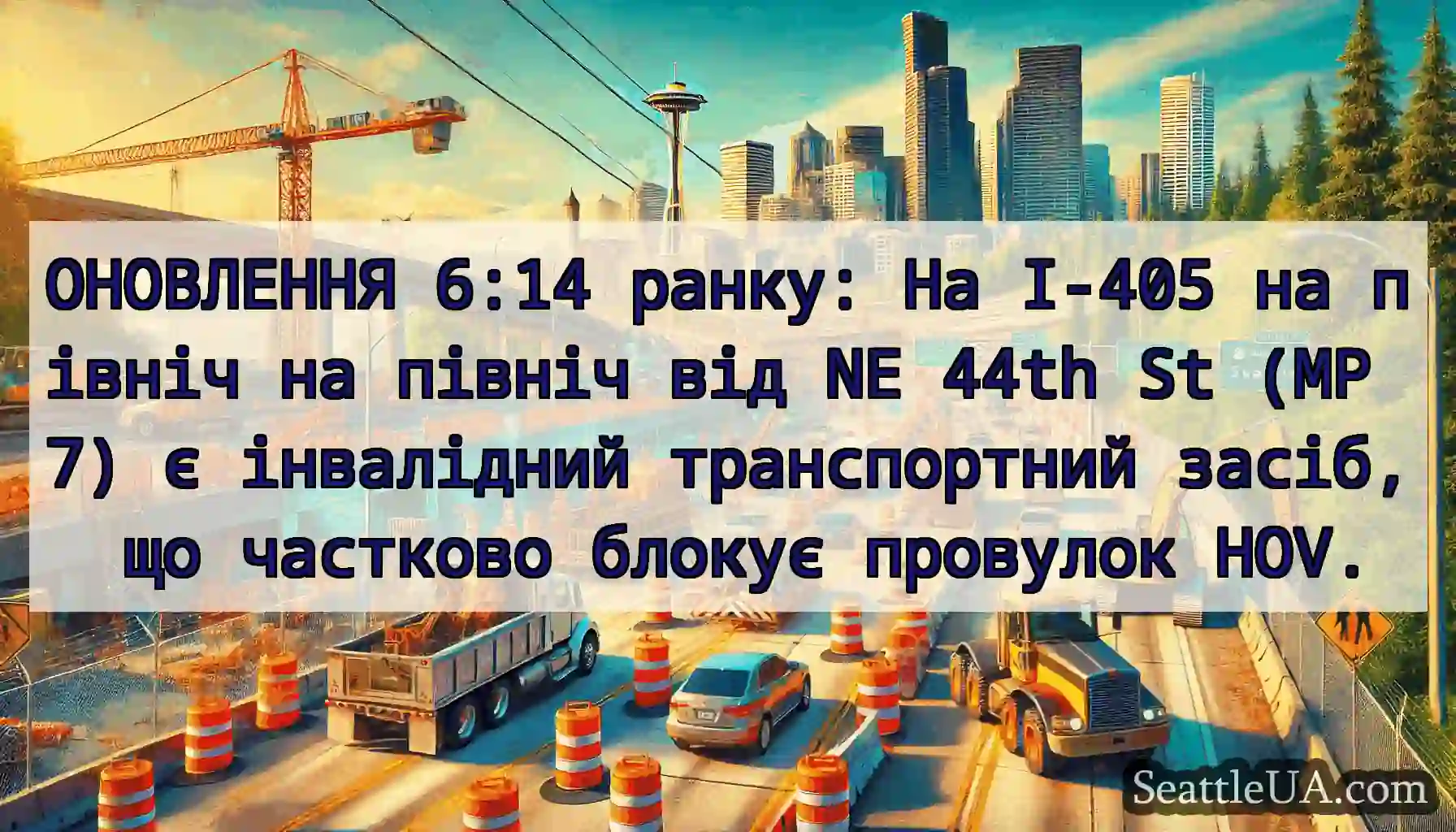 ОНОВЛЕННЯ 6:14 ранку: На I-405 на північ на