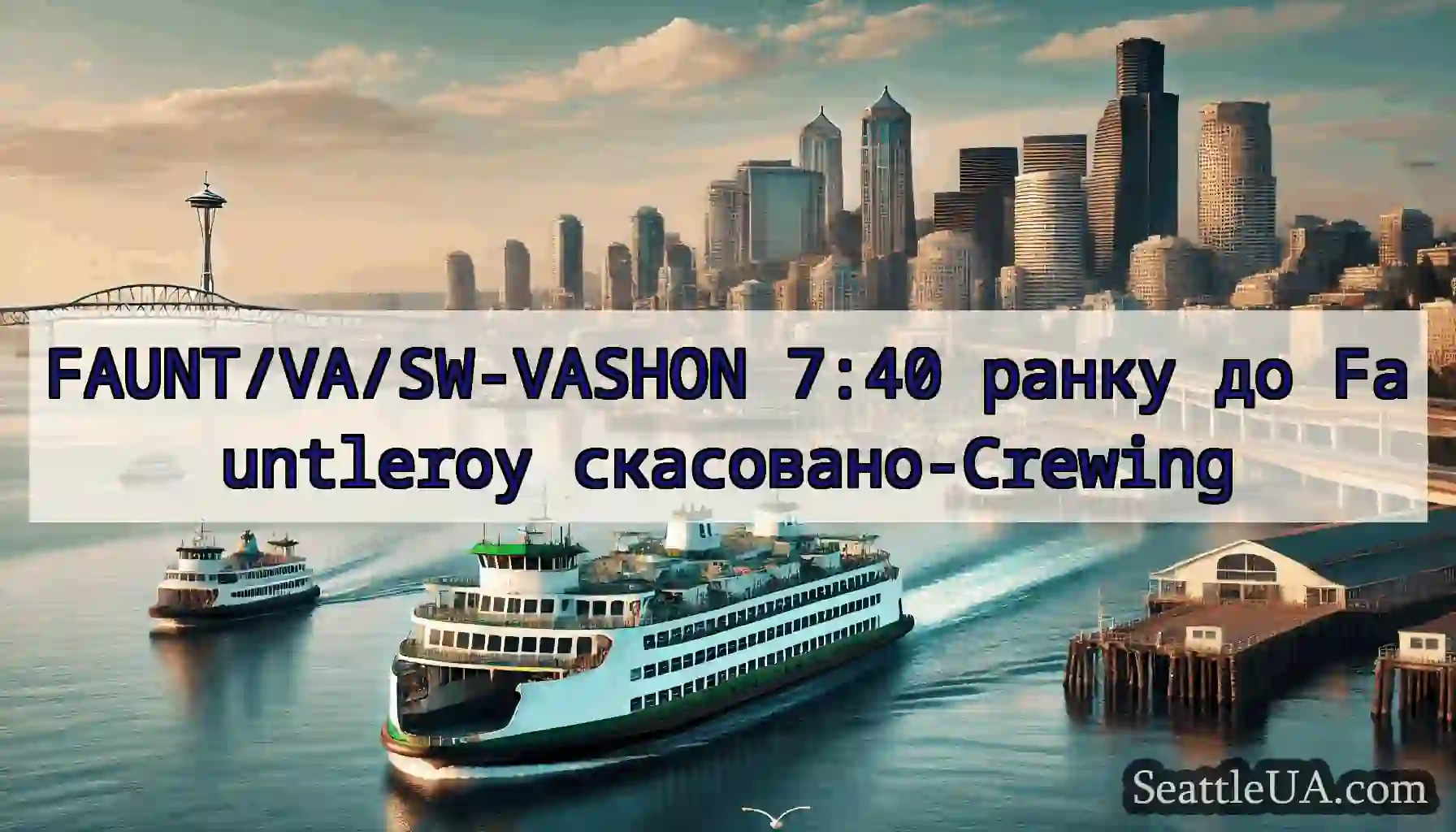 FAUNT/VA/SW-VASHON 7:40 ранку до Fauntleroy