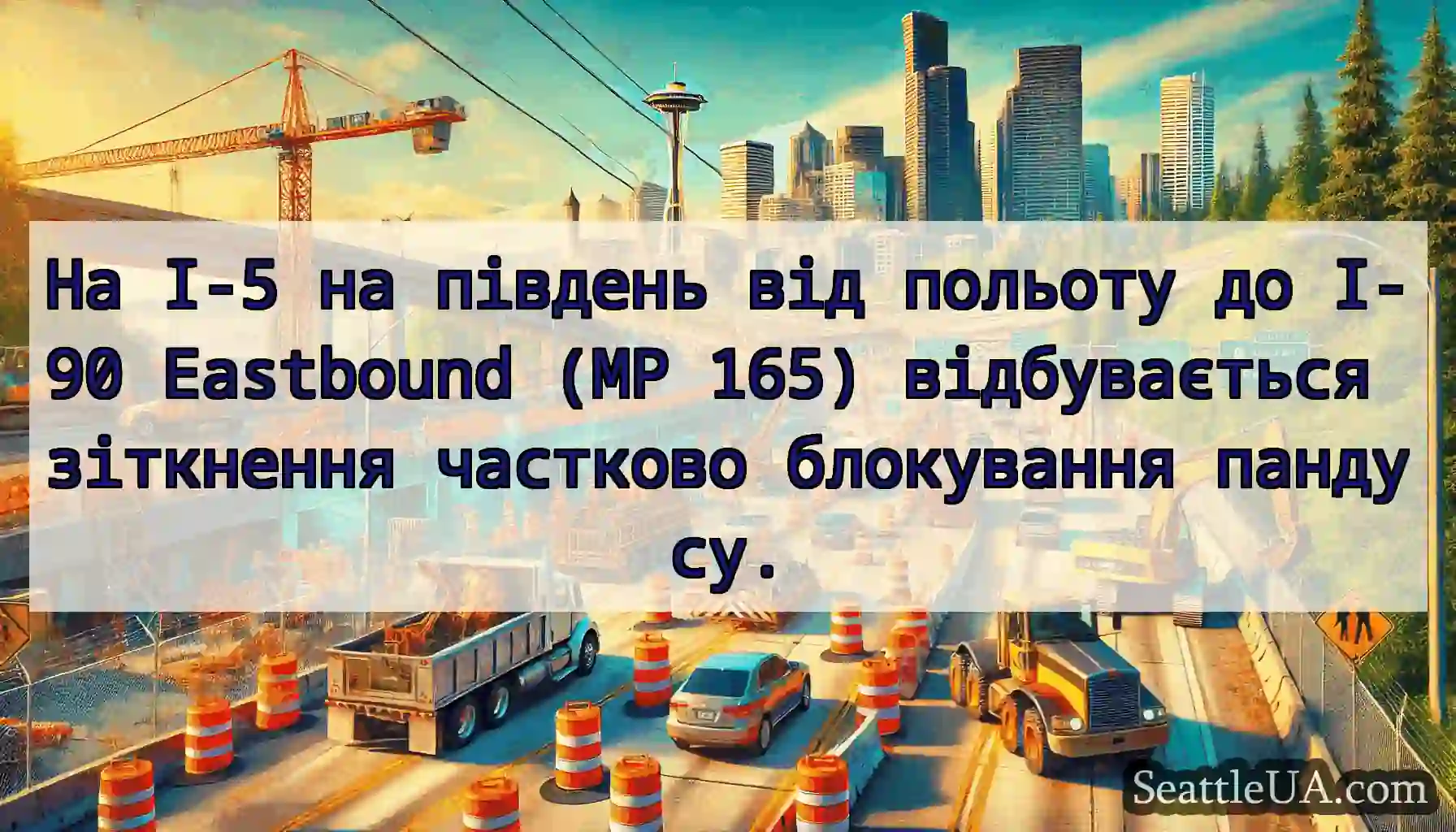 На I-5 на південь від польоту до I-90 Eastbound
