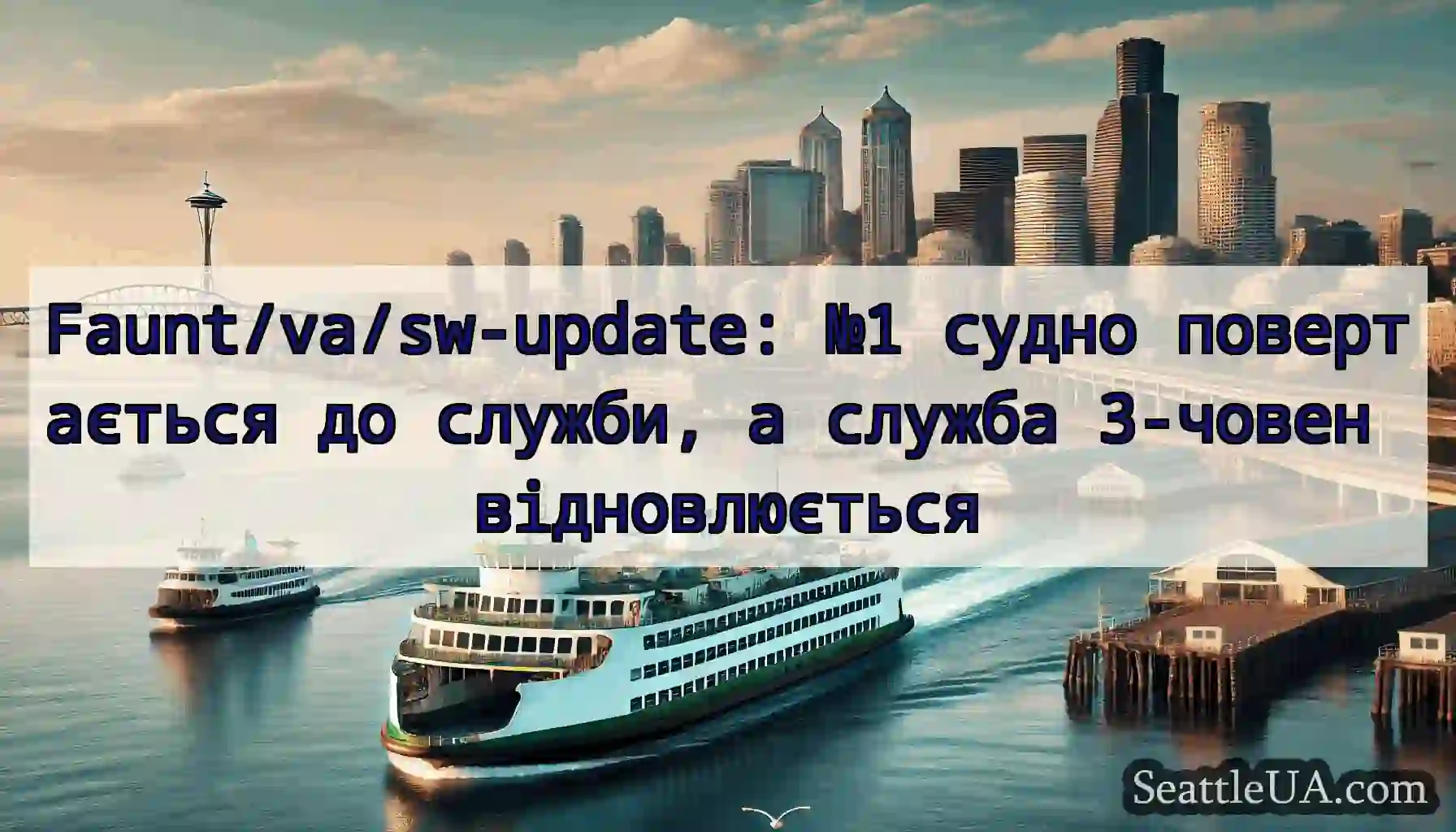 Faunt/va/sw-update: №1 судно повертається до