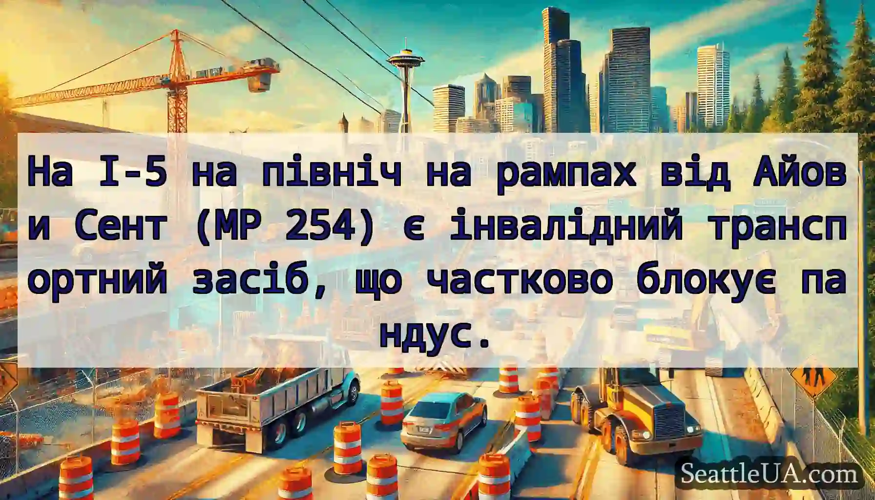 На I-5 на північ на рампах від Айови Сент (MP