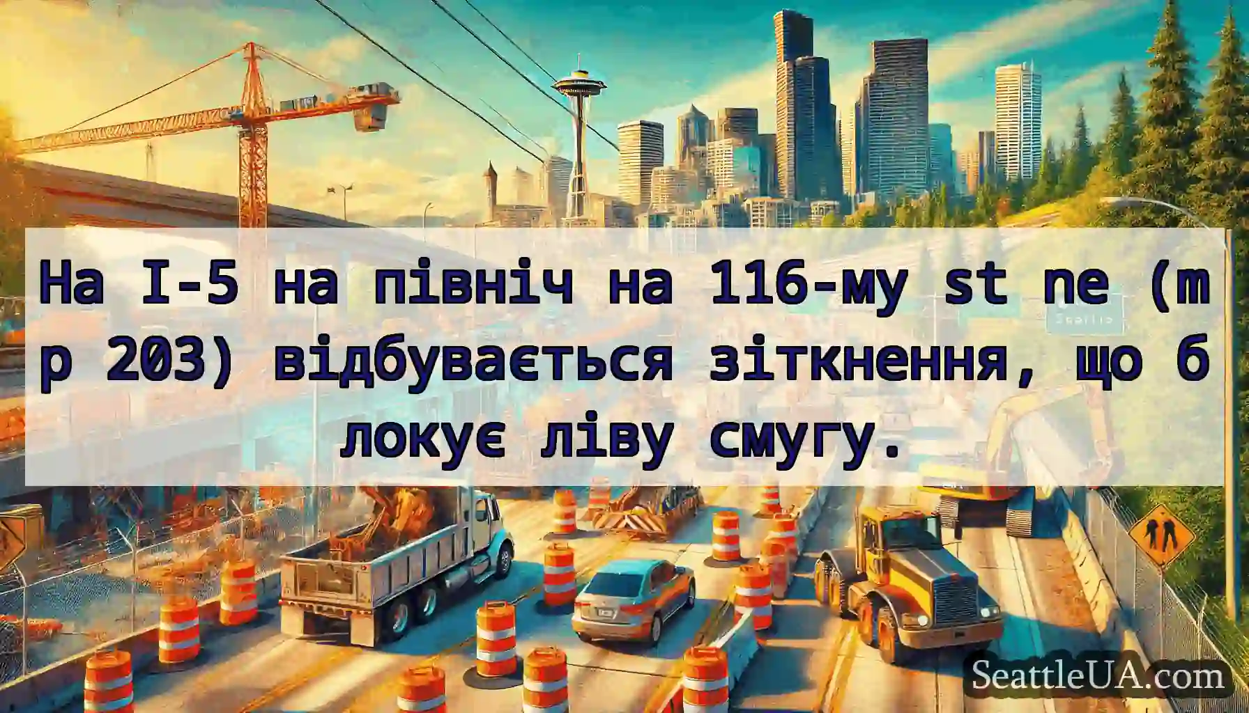 На I-5 на північ на 116-му st ne (mp 203)