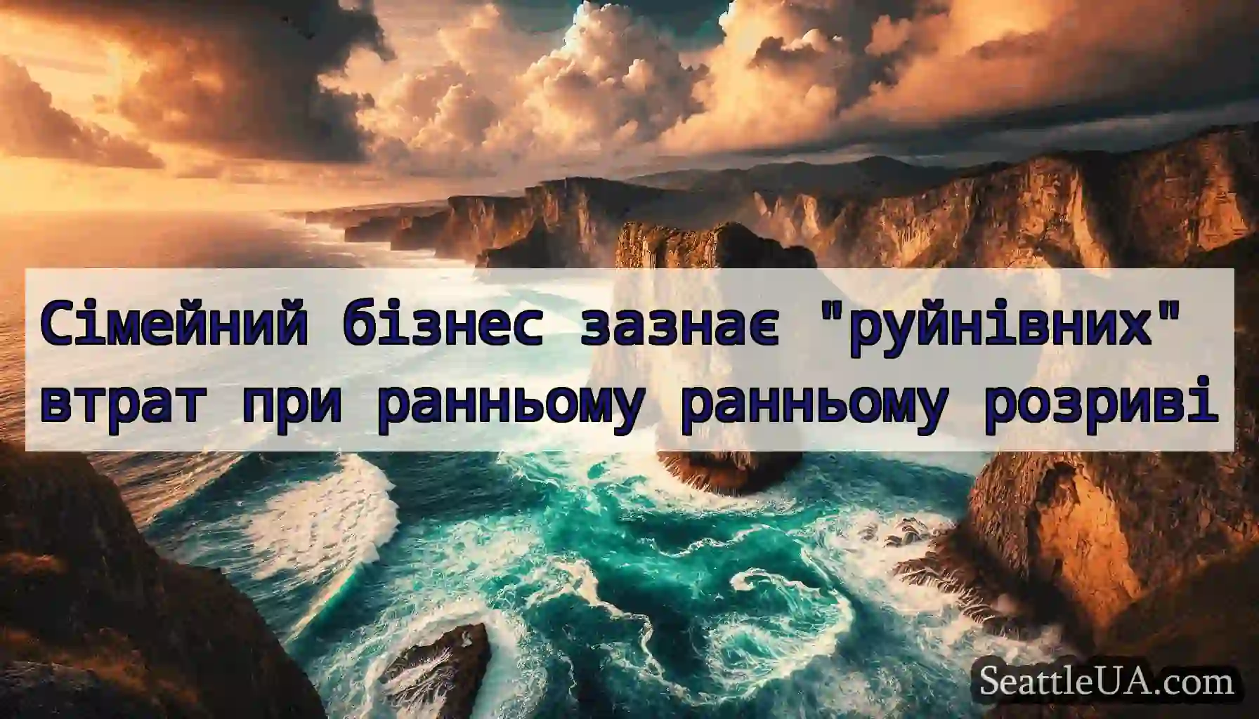 Сімейний бізнес зазнає руйнівних втрат при