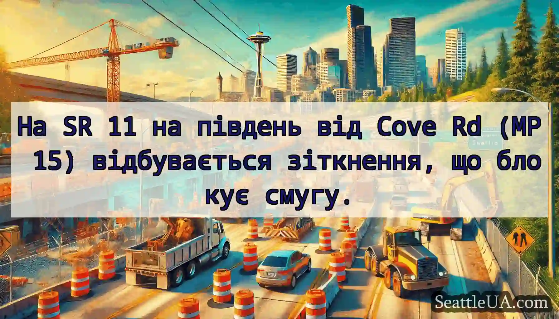 На SR 11 на південь від Cove Rd (MP 15)