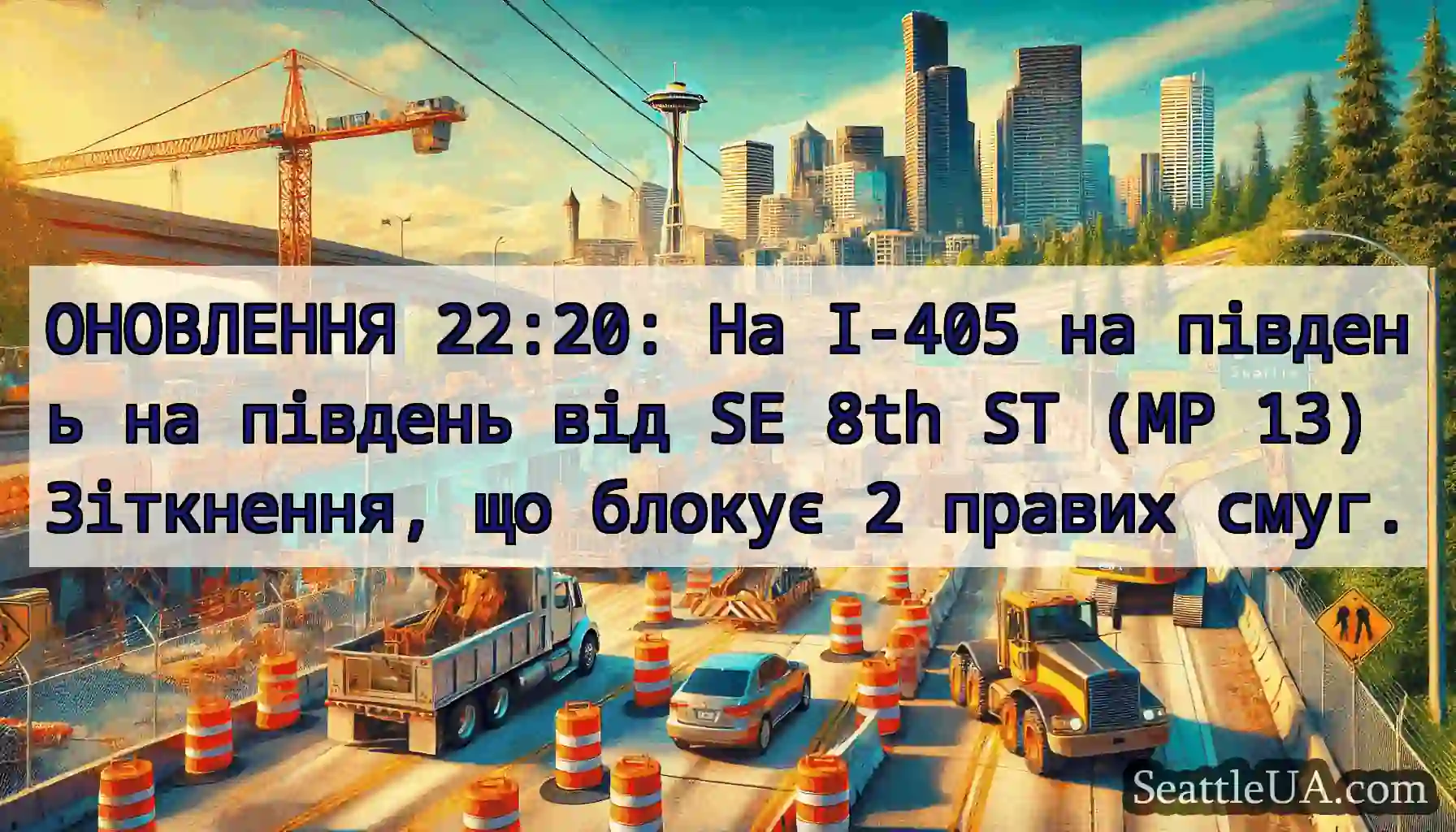 ОНОВЛЕННЯ 22:20: На I-405 на південь на південь