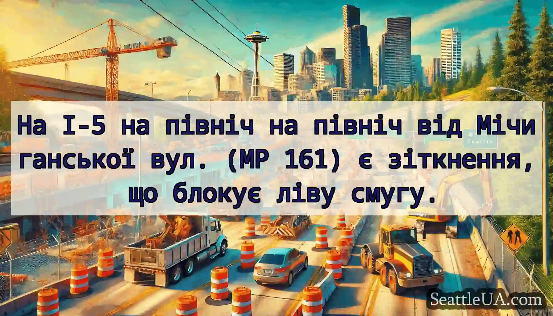 На I-5 на північ на північ від Мічиганської вул.