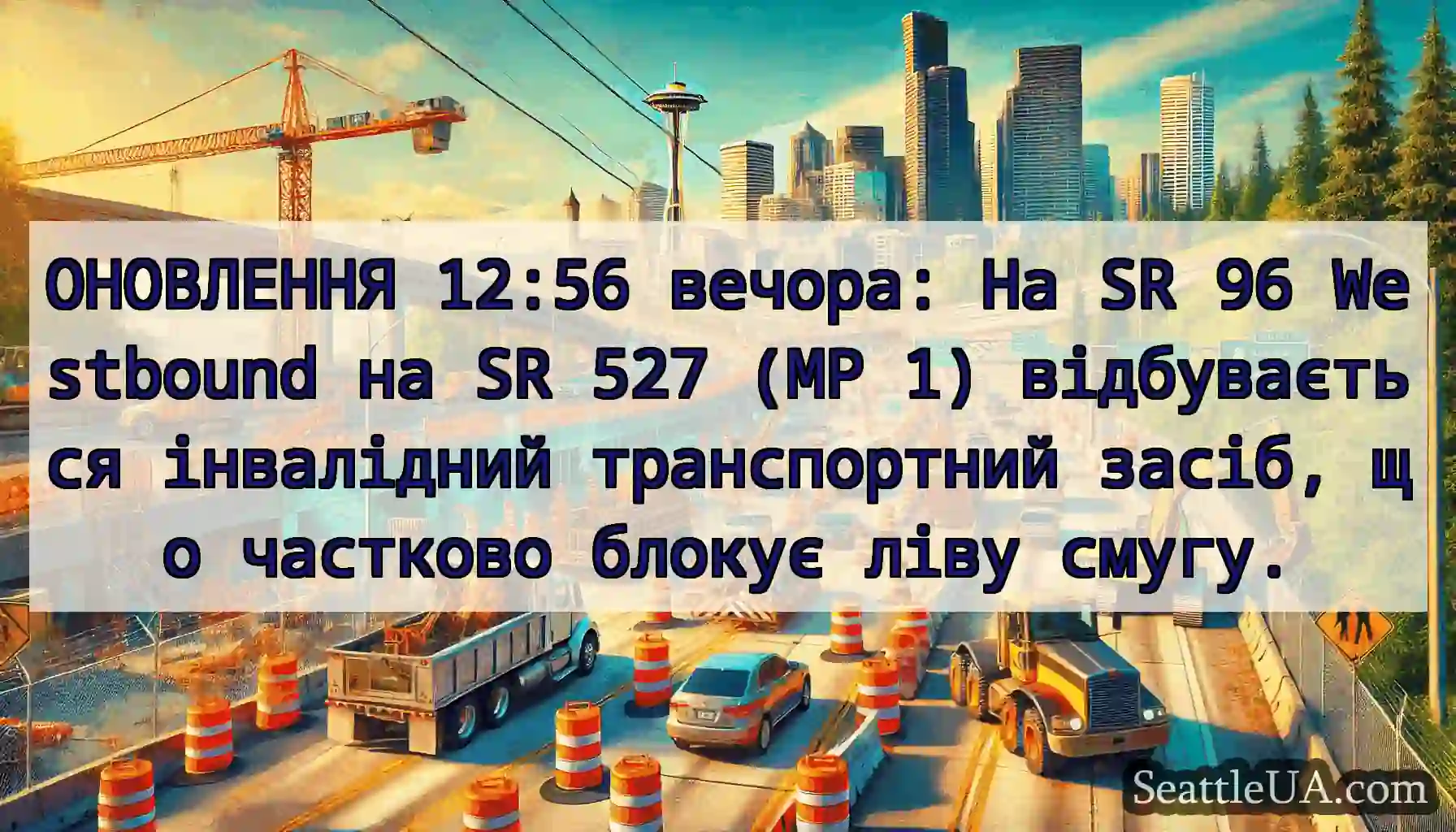 ОНОВЛЕННЯ 12:56 вечора: На SR 96 Westbound на SR