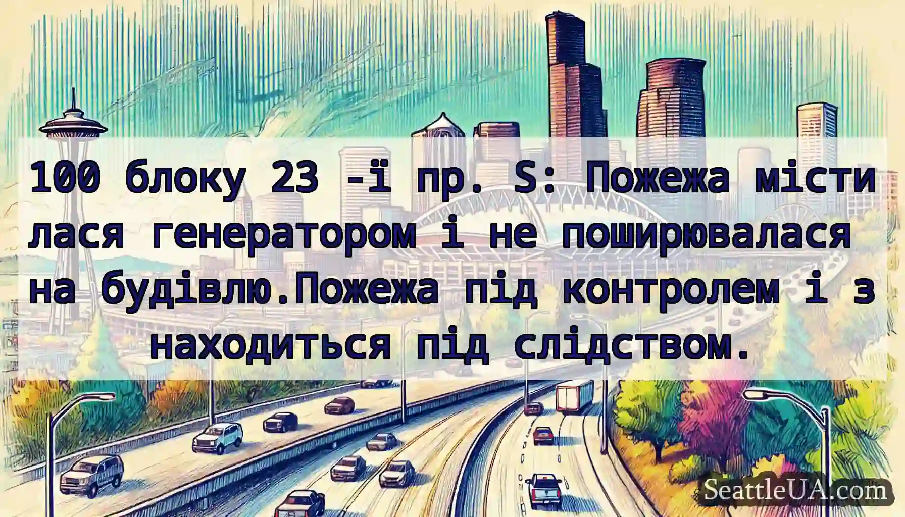 100 блоку 23 -ї пр. S: Пожежа містилася