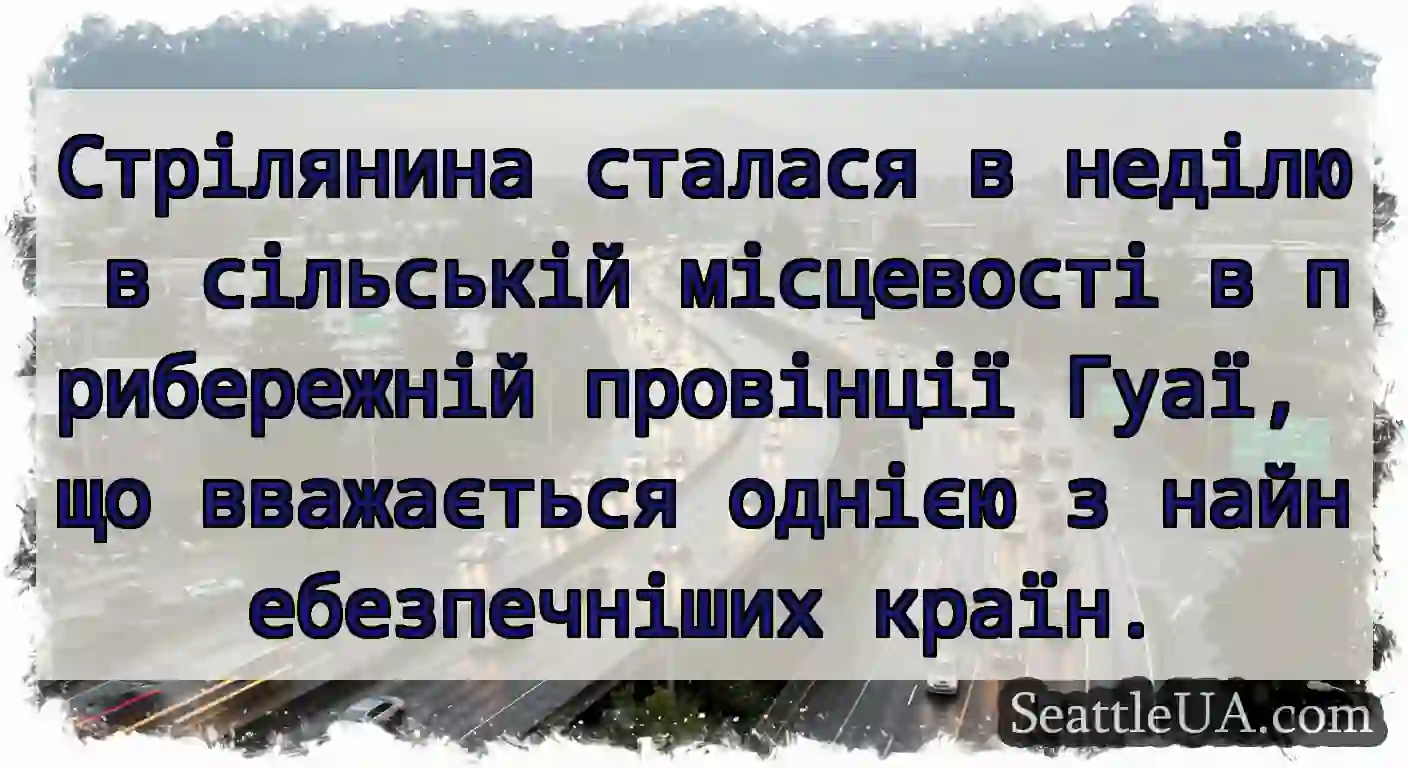 Стрілянина сталася в неділю в сільській