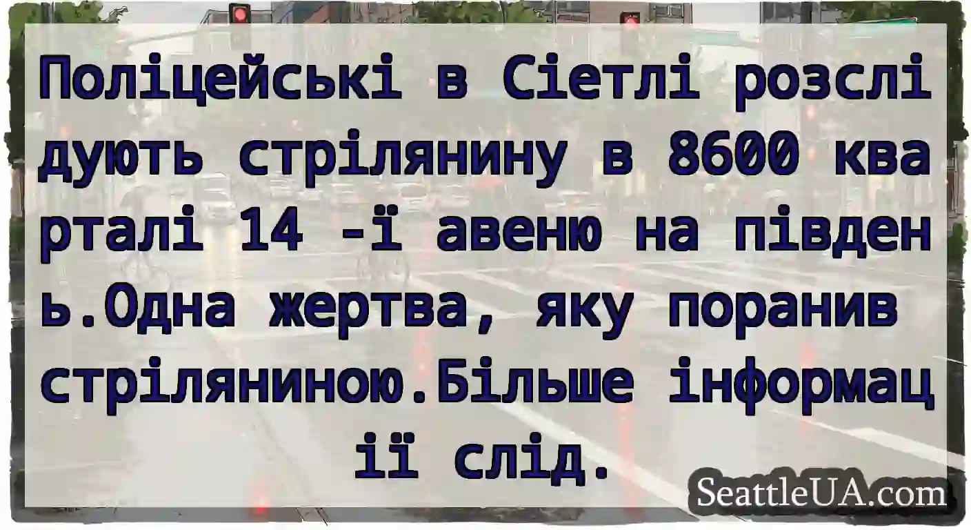 Поліцейські в Сіетлі розслідують стрілянину в