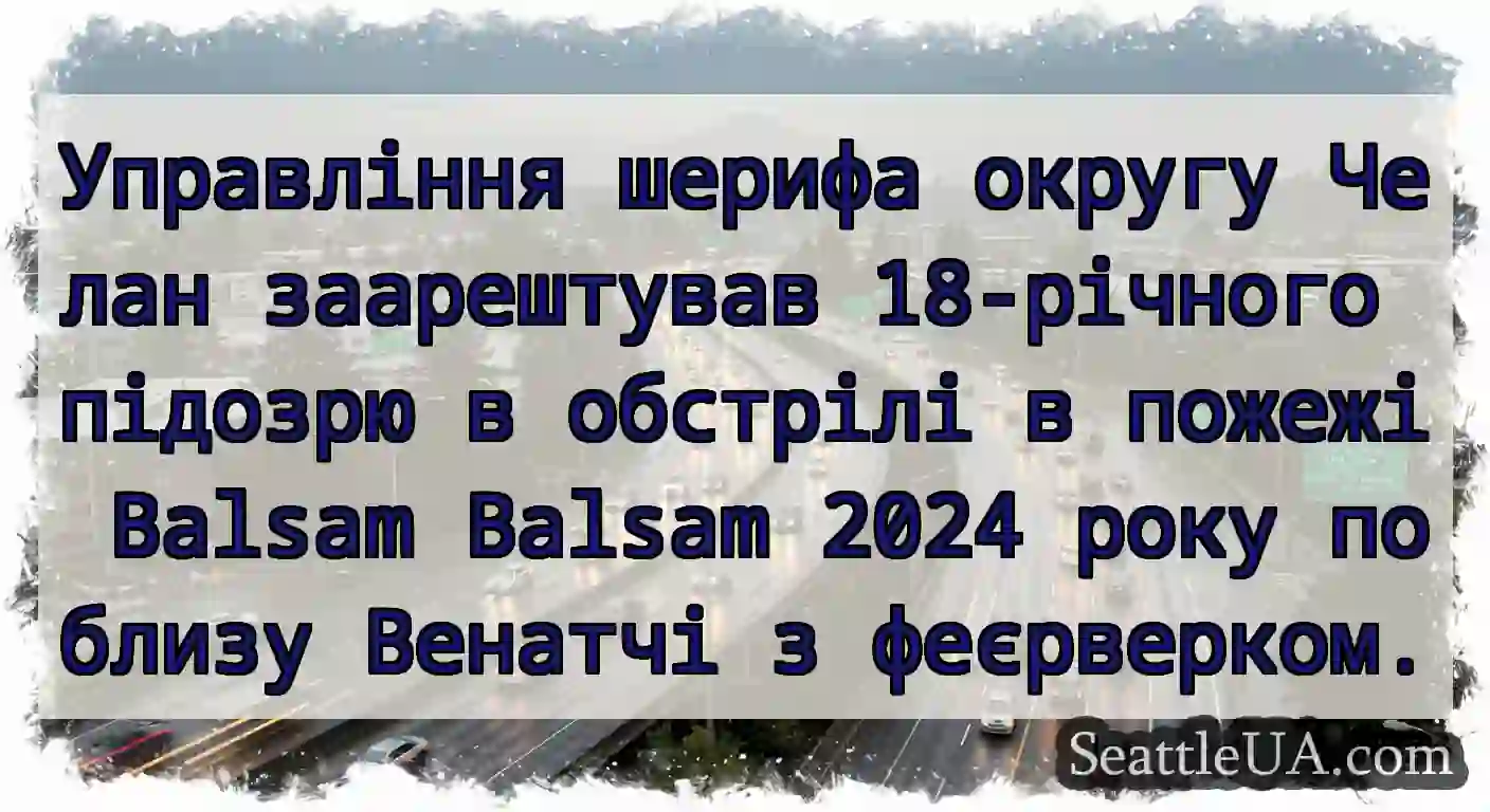 Управління шерифа округу Челан заарештував