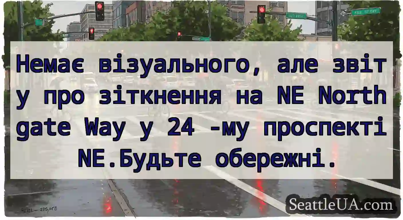 Немає візуального, але звіту про зіткнення на NE
