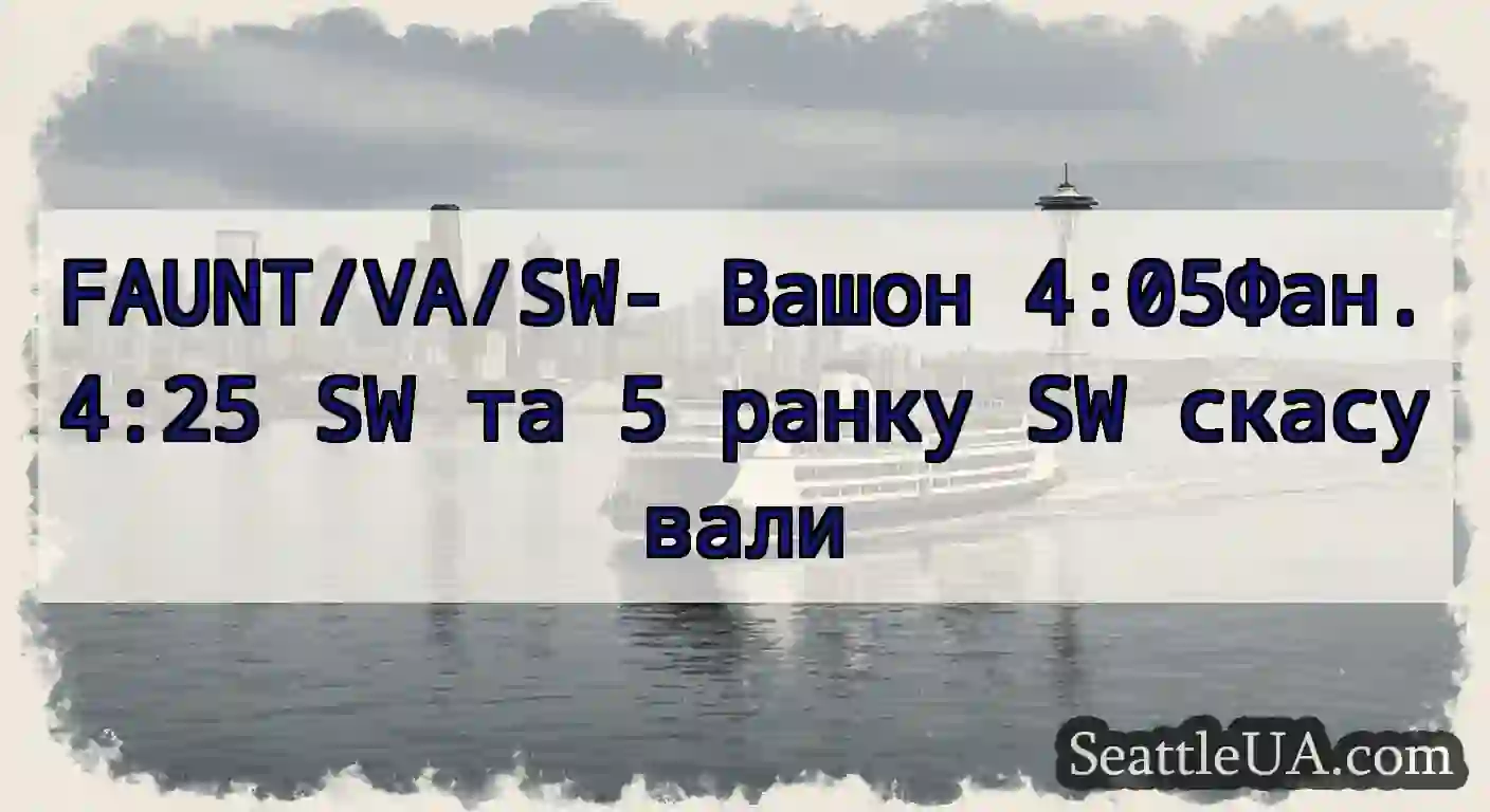 FAUNT/VA/SW- Вашон 4:05Фан.4:25 SW та 5 ранку SW