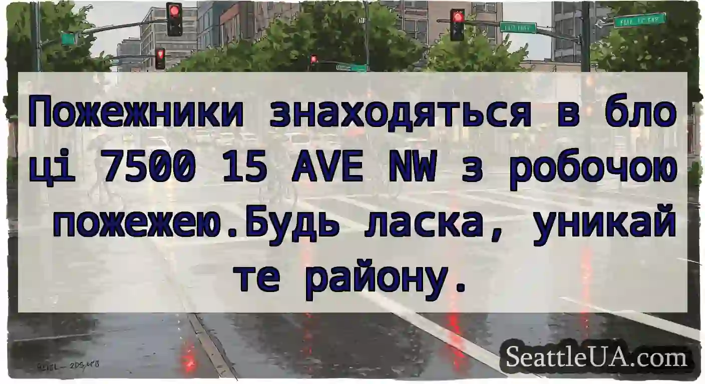 Пожежники знаходяться в блоці 7500 15 AVE NW з