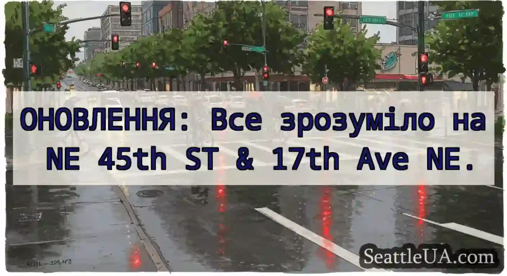 ОНОВЛЕННЯ: Все зрозуміло на NE 45th ST & 17th Ave