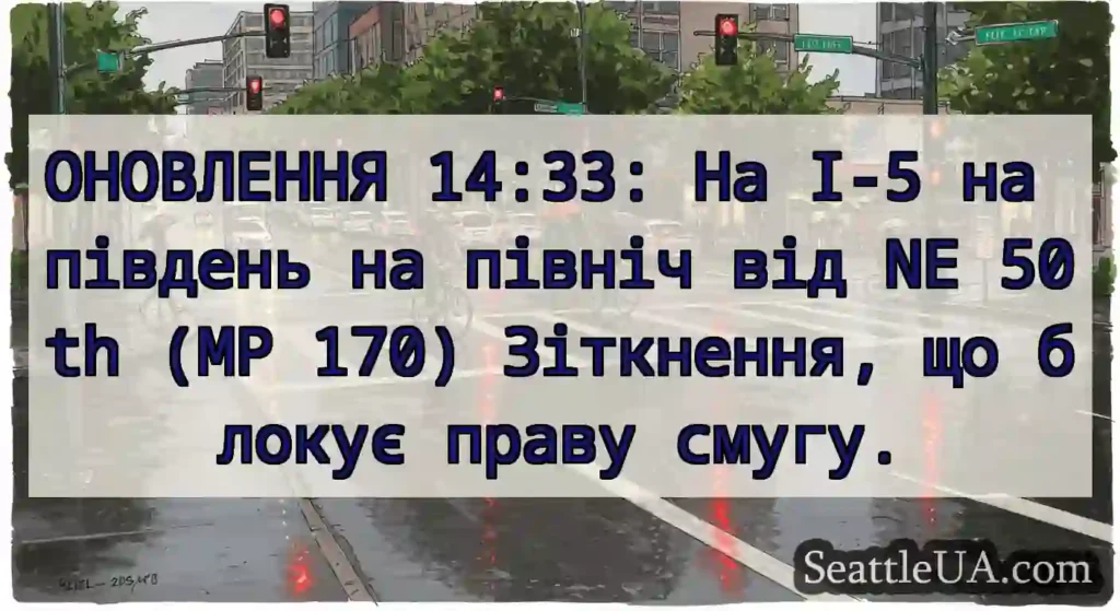 ОНОВЛЕННЯ 14:33: На I-5 на південь на північ від