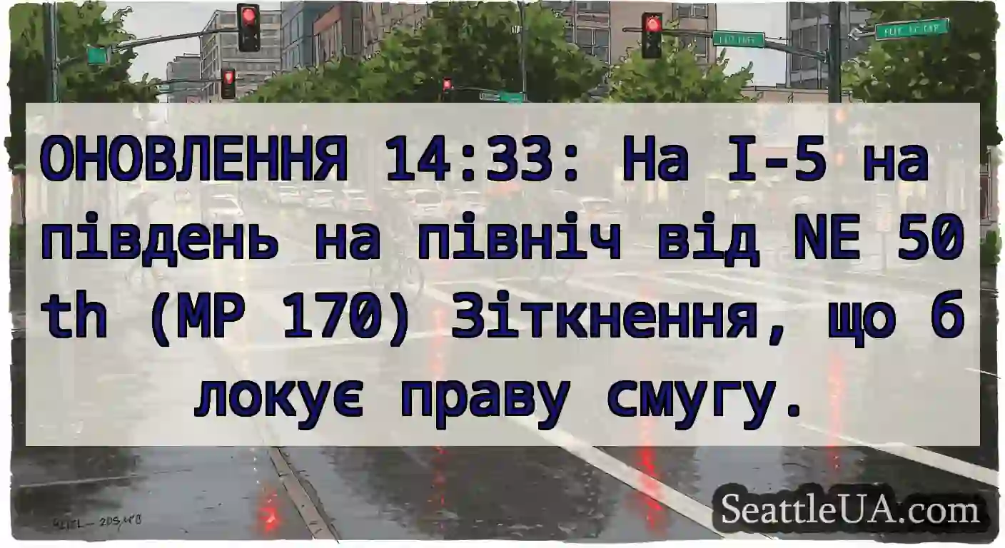 ОНОВЛЕННЯ 14:33: На I-5 на південь на північ від