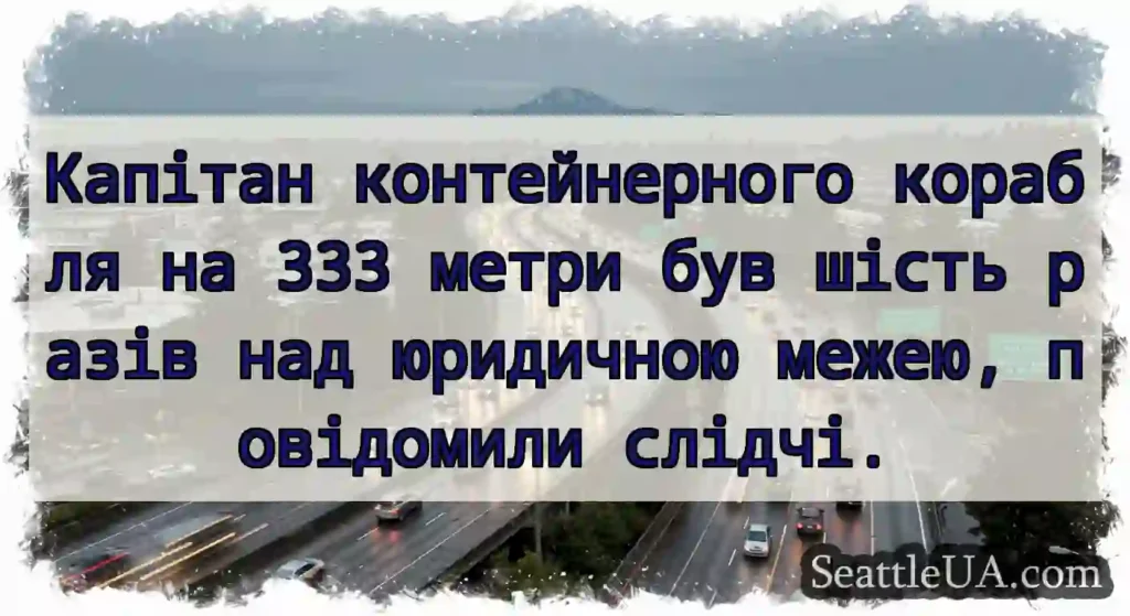 Капітан контейнерного корабля на 333 метри був