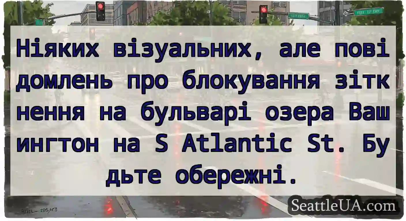 Ніяких візуальних, але повідомлень про блокування