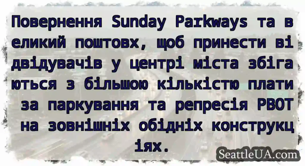 Повернення Sunday Parkways та великий поштовх,