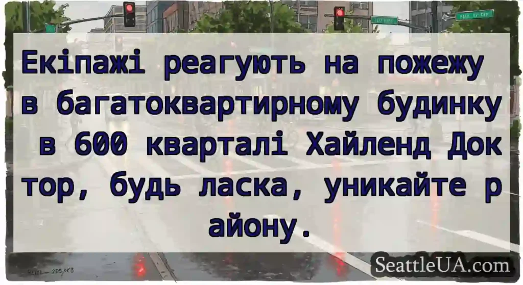 Екіпажі реагують на пожежу в багатоквартирному