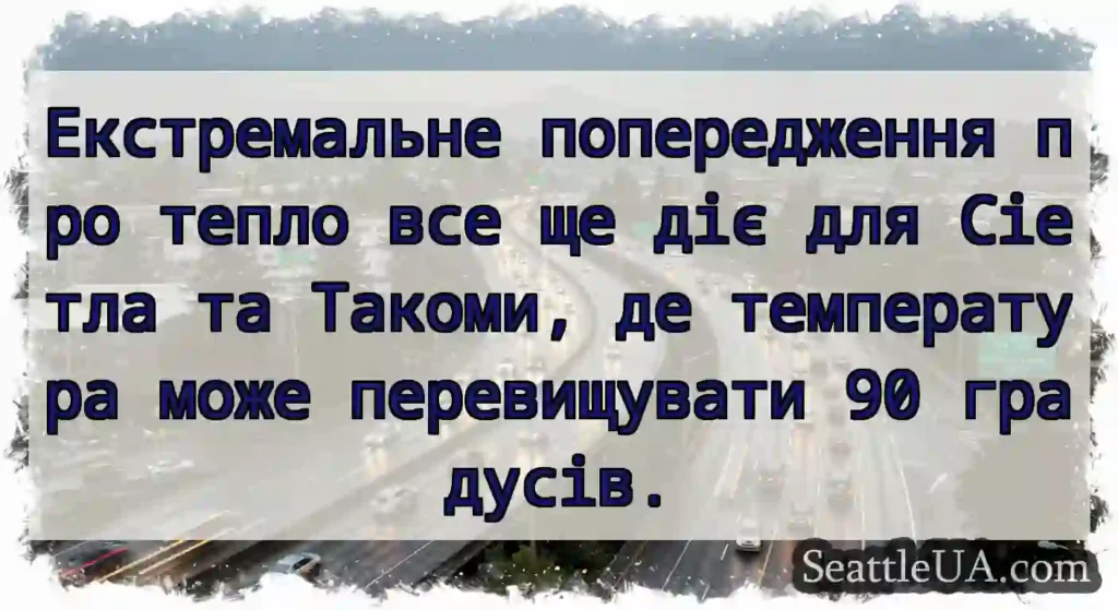 Екстремальне попередження про тепло все ще діє
