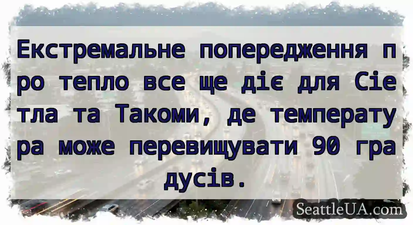 Екстремальне попередження про тепло все ще діє