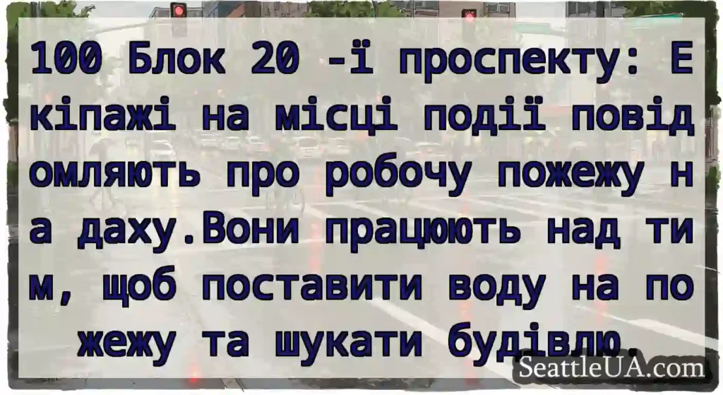 100 Блок 20 -ї проспекту: Екіпажі на місці події
