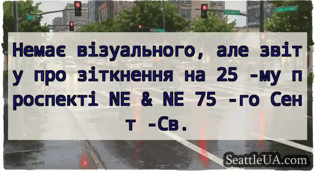 Немає візуального, але звіту про зіткнення на 25