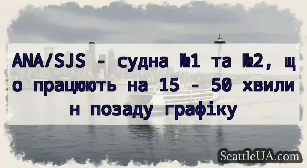ANA/SJS - судна №1 та №2, що працюють на 15 - 50