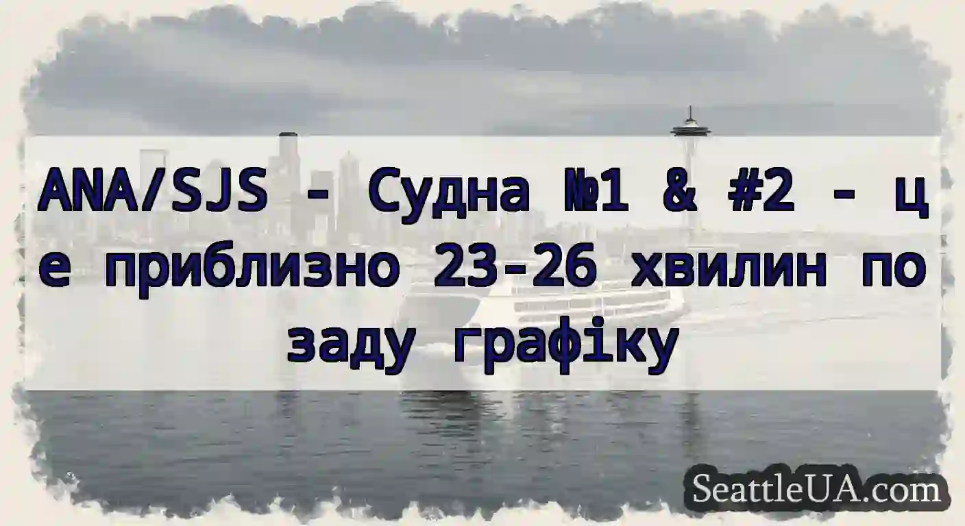 ANA/SJS - Судна №1 & #2 - це приблизно 23-26